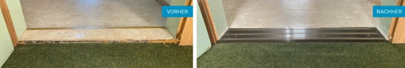 Vorher nachher Bild Türschwelle